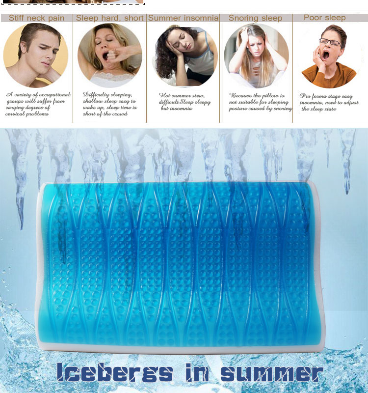 Contour Ice Gel Infused Memory Foam Pillow with Cooling Gel Functional Positioner & Pillow detail 2