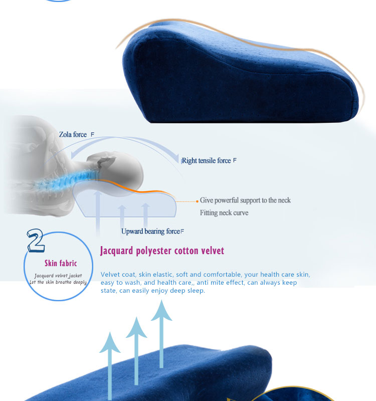 Modern Style Memory Foam Butterfly Sleeping Bed Pillow Plant Pattern for Neck Rest detail 4