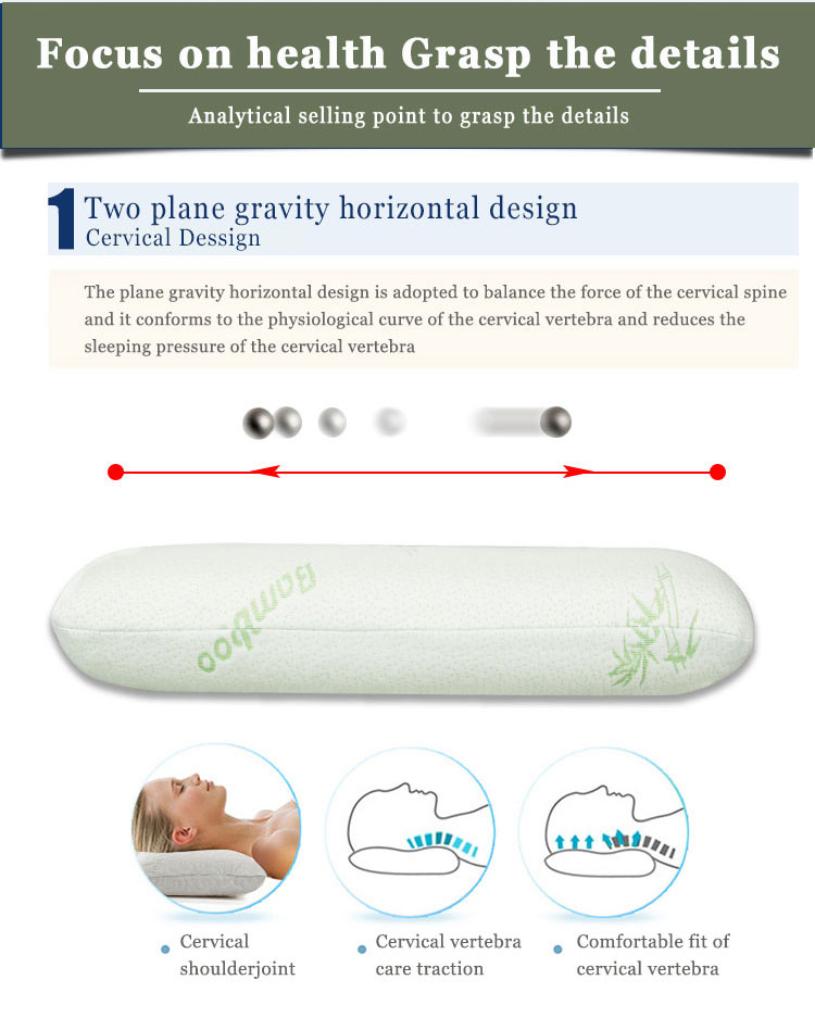Chinese Manufacturer Bamboo Shredded Memory Foam Sleepingwell Sleep Pillow Pillows for Sleeping Comfortable detail 4