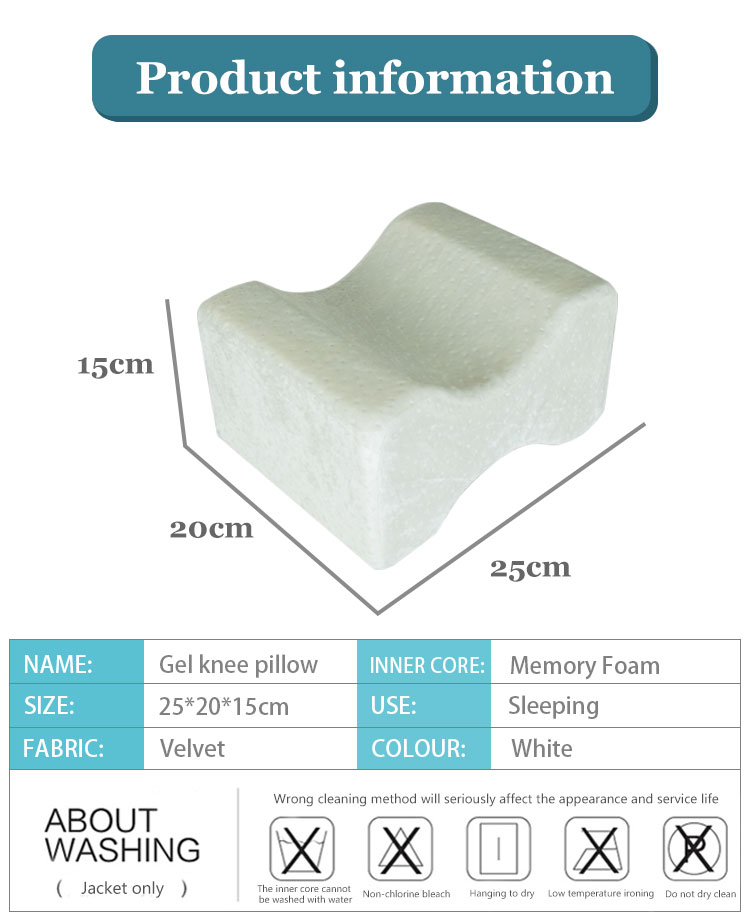 Ergonomic Cooling Memory Foam Contour Leg Pillow Orthopedic Knee Pillow for Side Sleepers and Pregnant Women detail 2