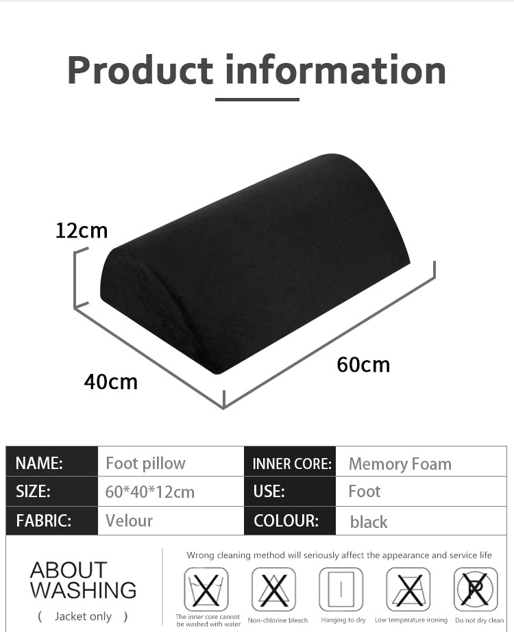 Ergonomic Non-slip Orthopedic Foot Pillow Memory Foam Under Desk Foot Rest Cushion for Relief detail 2