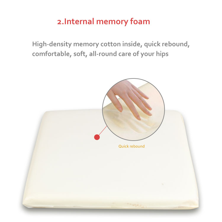 Waterproof Outdoor Stadium Seat Cushion with Square Memory Foam Orthopedic Lumbar Pillows for Comfortable Sitting detail 5