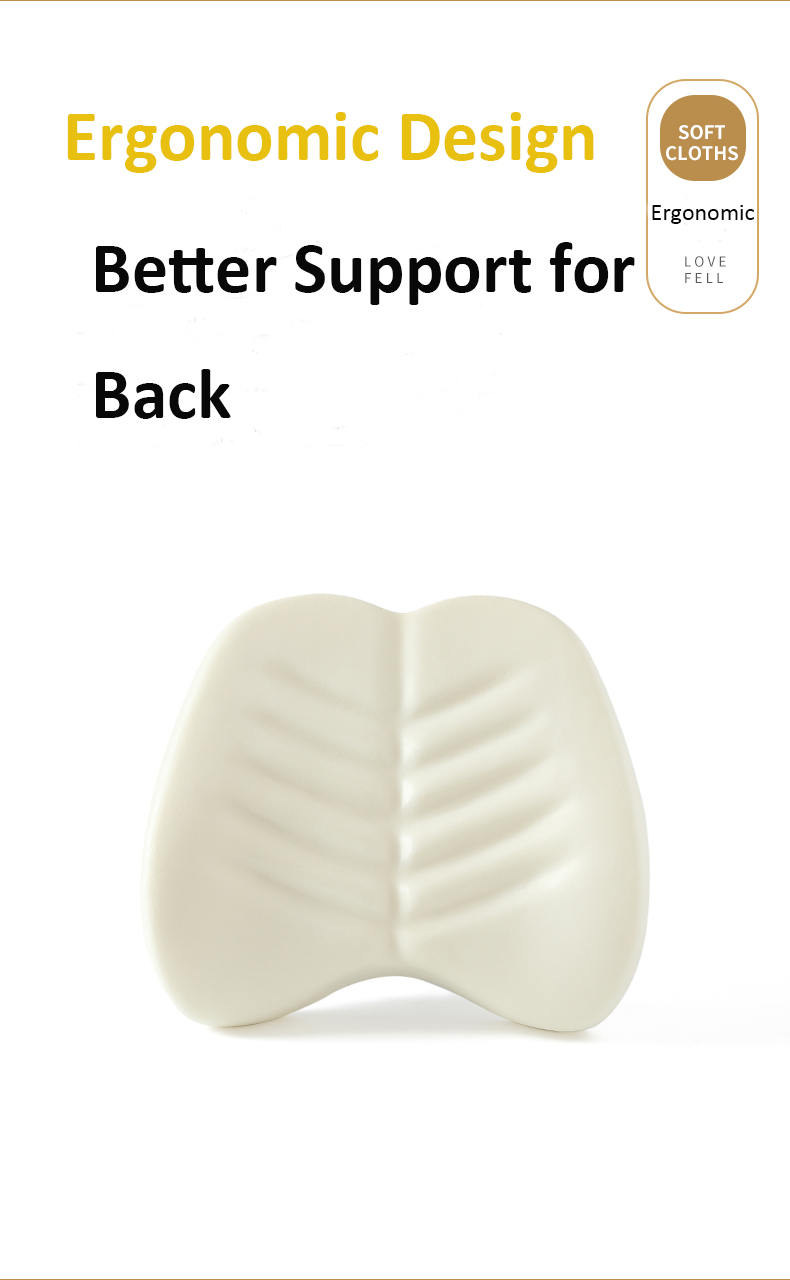 Ergonomic Office Chair Lumbar Support Cushion Memory Foam Car Seat Back Support Pillow for Driving detail 3