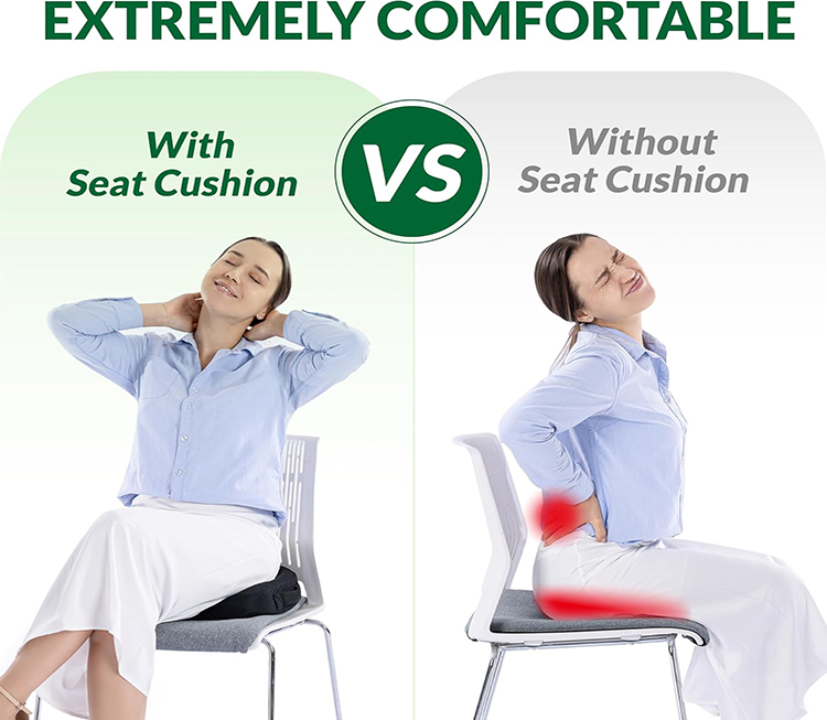 Ergonomic Office Chair Car Seat Cushion Anti-Slip Bottom Orthopedic Memory Foam Tailbone Pain Lumbar Pillows Seat Cushions detail 4