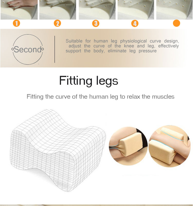Factory Directly Sale Memory Foam Contour Orthopedic Knee Pillow for Side Sleeper Sleeping detail 4