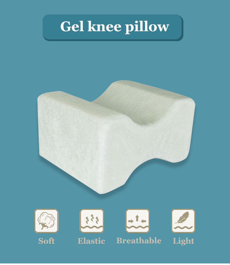 Ergonomic Cooling Memory Foam Contour Leg Pillow Orthopedic Knee Pillow for Side Sleepers and Pregnant Women detail 1