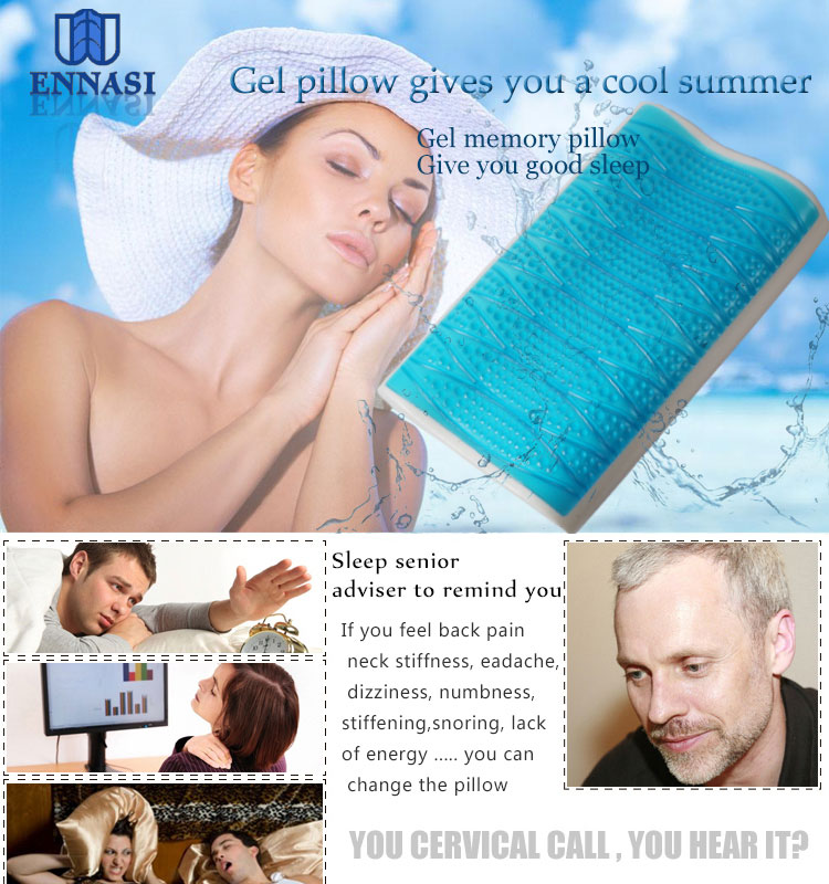Contour Ice Gel Infused Memory Foam Pillow with Cooling Gel Functional Positioner & Pillow detail 1