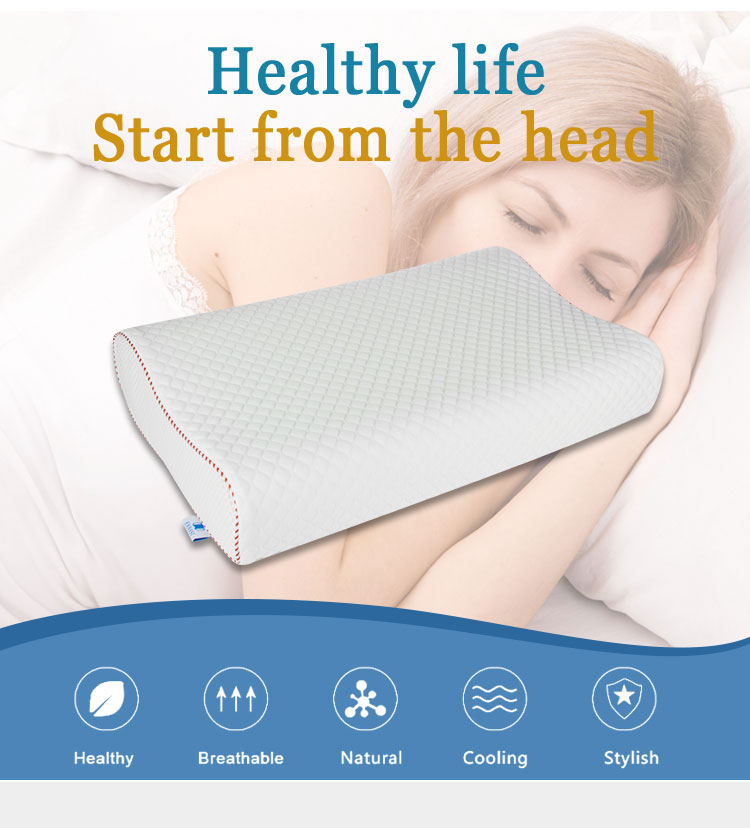 Ergonomic Contour Memory Foam Pillow Adjustable Orthopedic Sleeping Nursing Bed Pillow for Neck Pain Relief detail 1