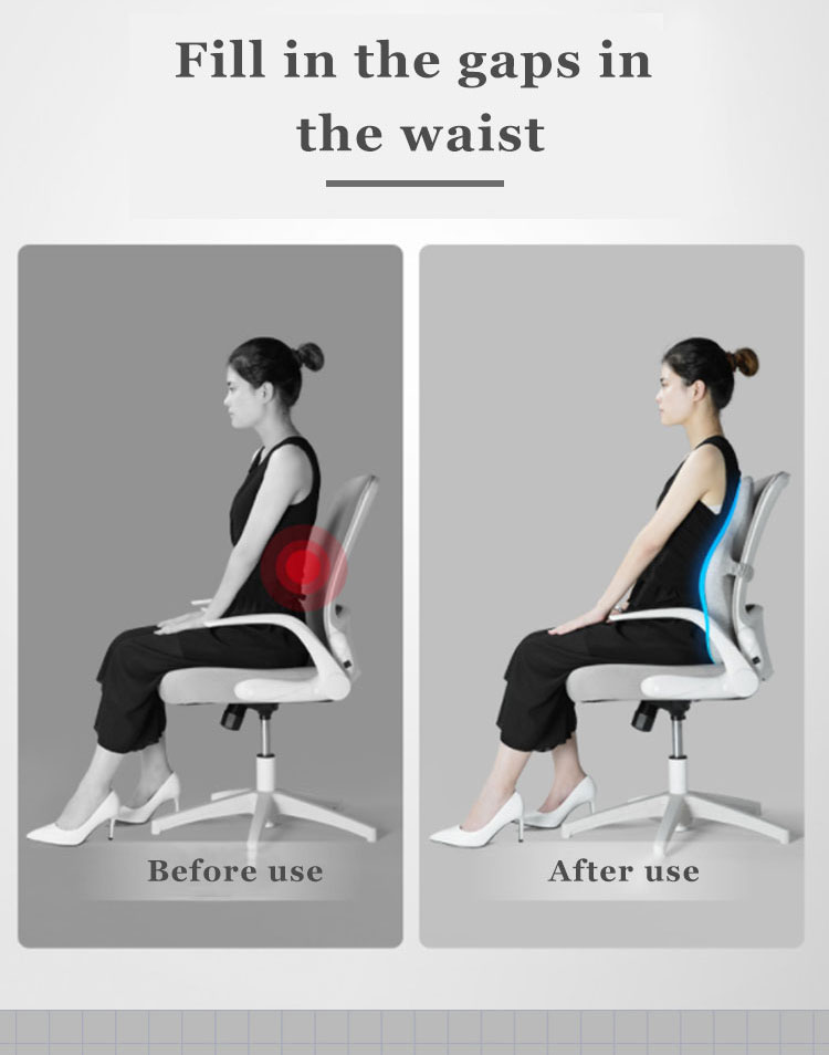New Ideal Car Seat Memory Foam Back Rest Support Cushion Office Chair Lumbar Support Pillow Bed Cushion for Back Pain Relief detail 4