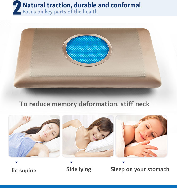 Modern Cooling Gel Memory Foam Orthopedic Bed Pillow Neck and Head Support for Hot Sleepers detail 5