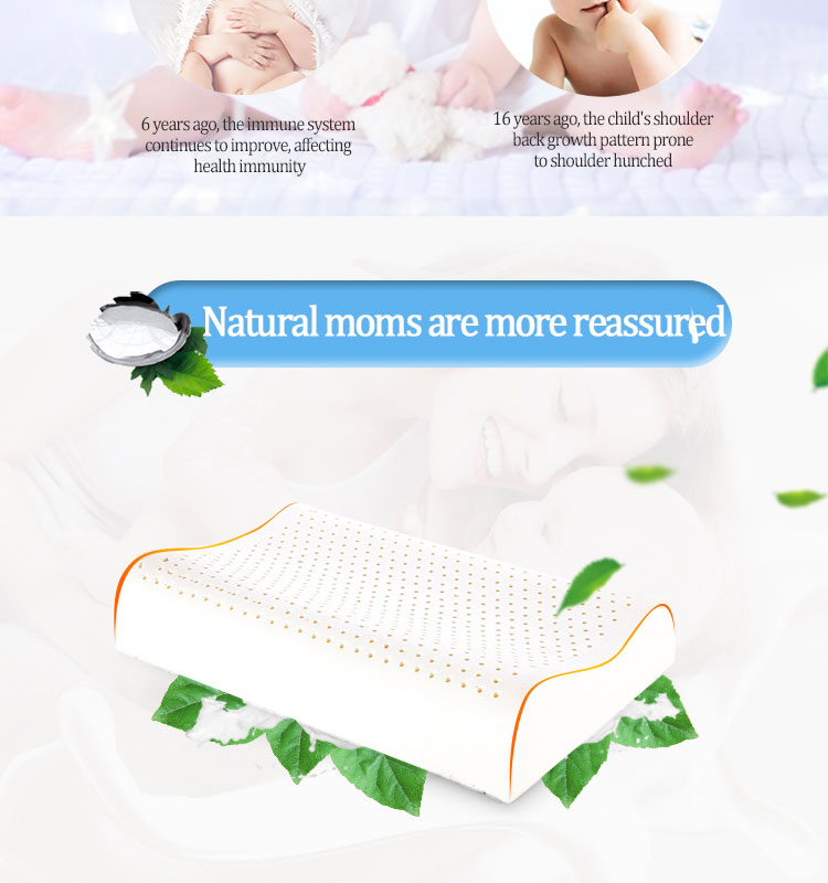 Colorful Cartoon Infants Sleep Pillow Natural Latex Designed for Neck Support Bed Pillows for Children detail 3
