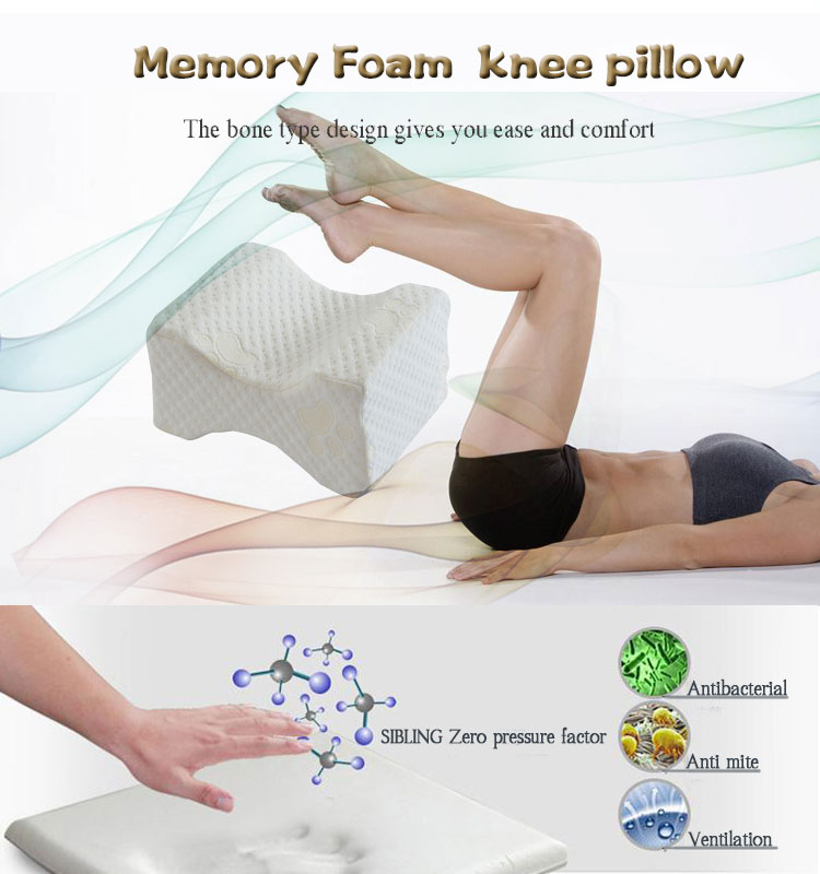Factory Directly Sale Memory Foam Contour Orthopedic Knee Pillow for Side Sleeper Sleeping detail 1