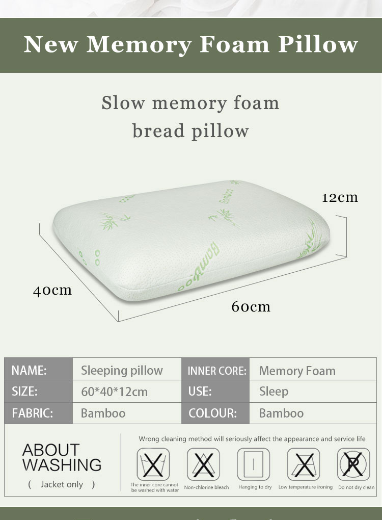 Chinese Manufacturer Bamboo Shredded Memory Foam Sleepingwell Sleep Pillow Pillows for Sleeping Comfortable detail 2