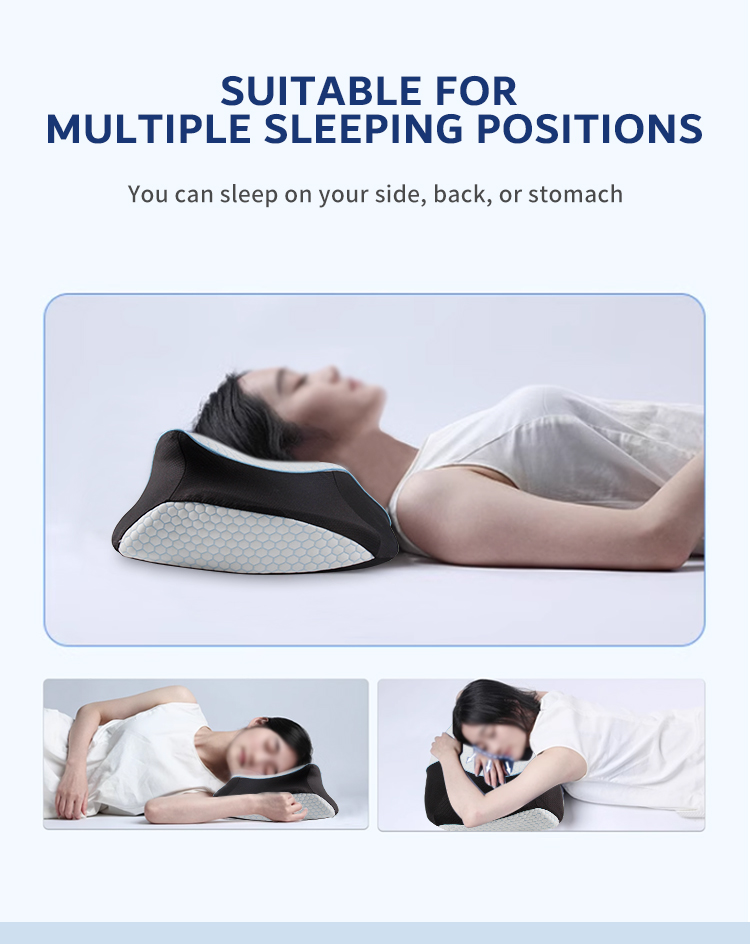Comfortable Eco-friendly Washable Contour Butterfly Memory Foam Orthopedic Neck Support Pillow Modern Stomach Back Side Sleeper detail 4