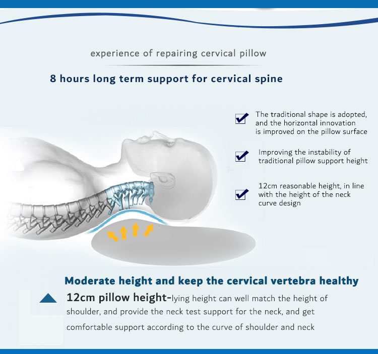 Modern Cooling Gel Memory Foam Orthopedic Bed Pillow Neck and Head Support for Hot Sleepers detail 3