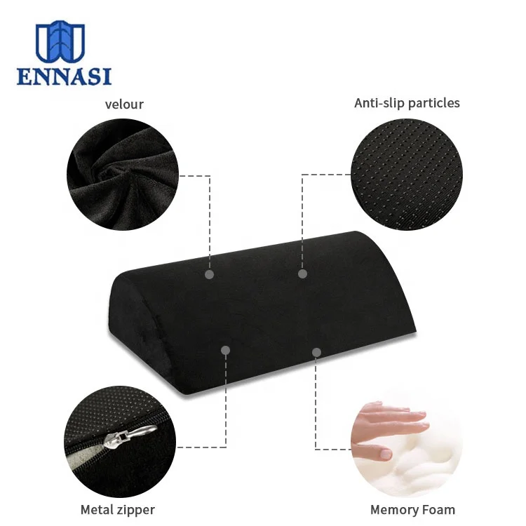 Ergonomic Non-slip Orthopedic Foot Pillow Memory Foam Under Desk Foot Rest Cushion for Relief