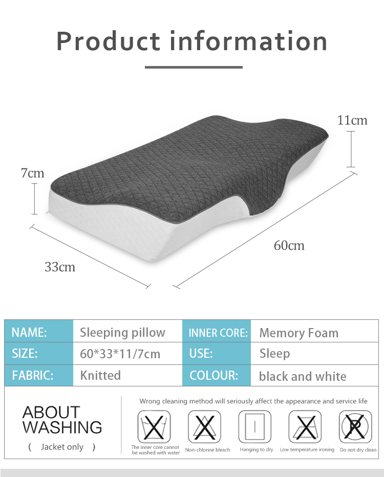 Modern Ergonomic Cervical Sleep Bedding Orthopedic Memory Foam Nursing Pillow for Side Sleepers Helps with Neck Pain detail 2