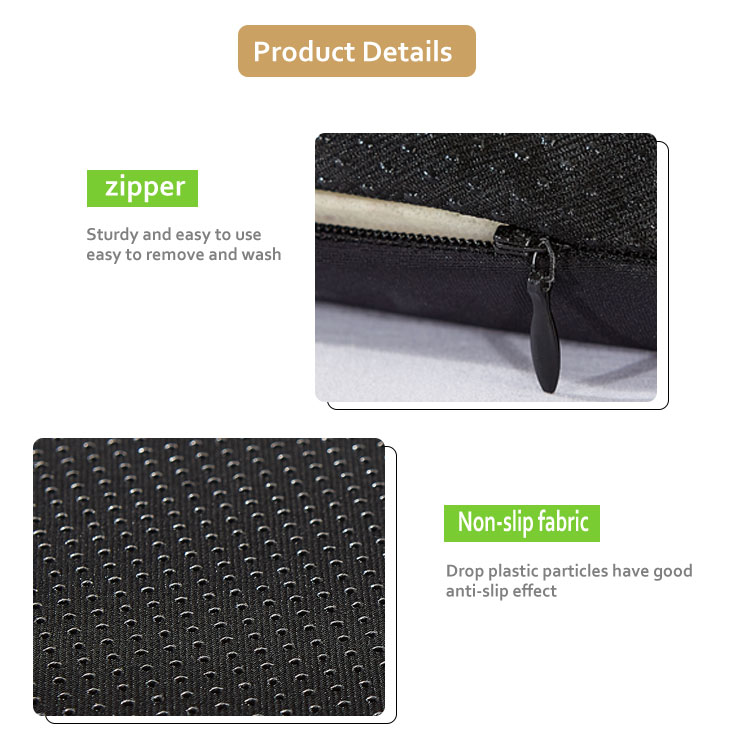 Waterproof Outdoor Stadium Seat Cushion with Square Memory Foam Orthopedic Lumbar Pillows for Comfortable Sitting detail 7