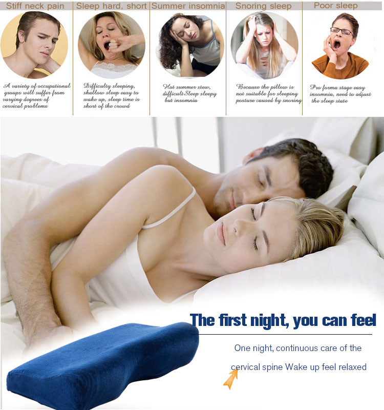 Modern Style Memory Foam Butterfly Sleeping Bed Pillow Plant Pattern for Neck Rest detail 2