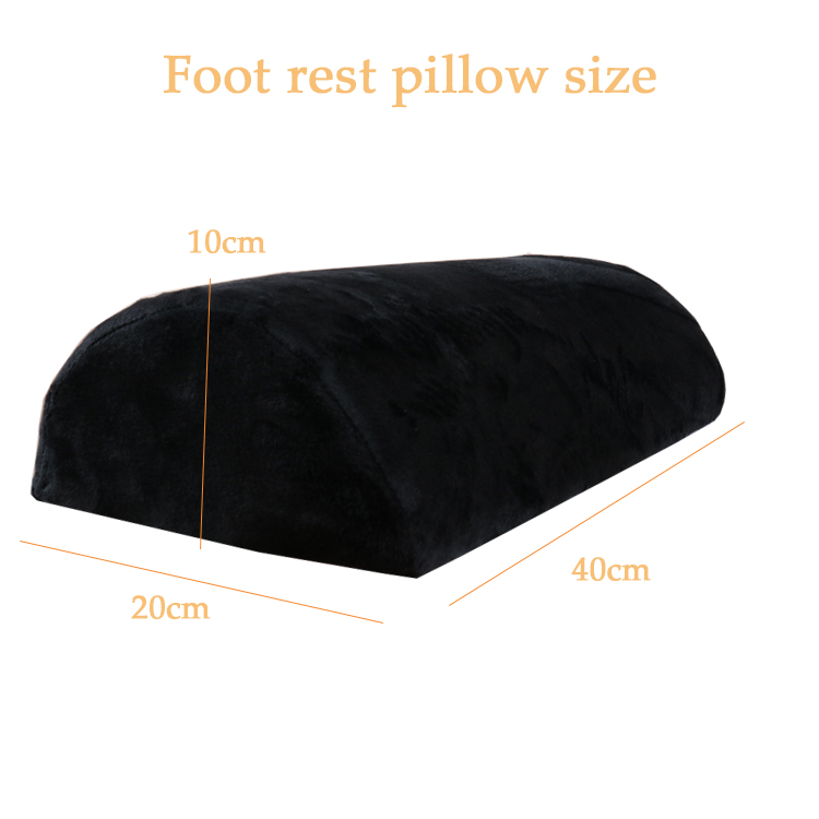 Half Moon Shape Pillow Lumbar Roll Bolster Memory Foam Foot Pillow Rest Cushion Under Desk or on Chair detail 6