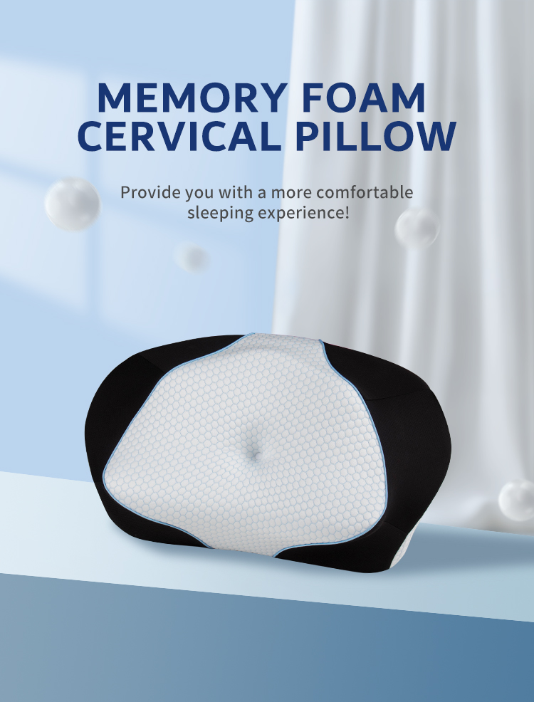 Comfortable Eco-friendly Washable Contour Butterfly Memory Foam Orthopedic Neck Support Pillow Modern Stomach Back Side Sleeper detail 1