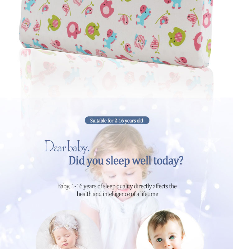 Colorful Cartoon Infants Sleep Pillow Natural Latex Designed for Neck Support Bed Pillows for Children detail 2