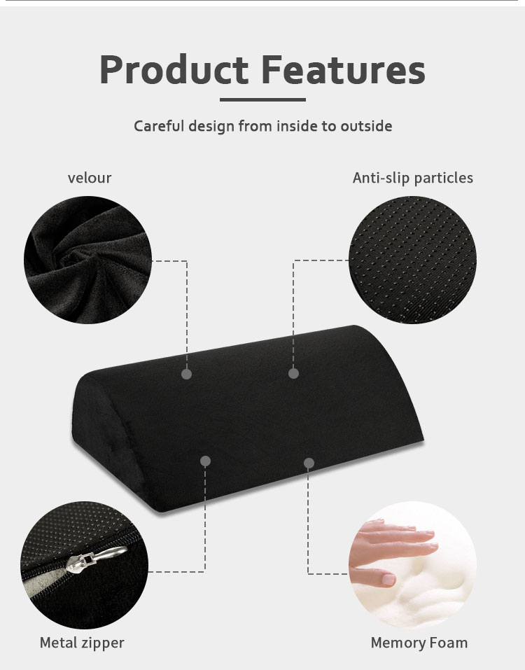 Ergonomic Non-slip Orthopedic Foot Pillow Memory Foam Under Desk Foot Rest Cushion for Relief detail 3