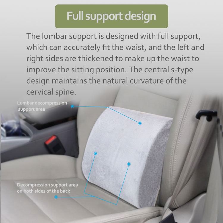 Adults Ennasi Memory Foam Massage Car Seat Lumbar Support Cushion 100% Polyester Rectangular Chair Back Pillow Reading Bed Rest detail 4