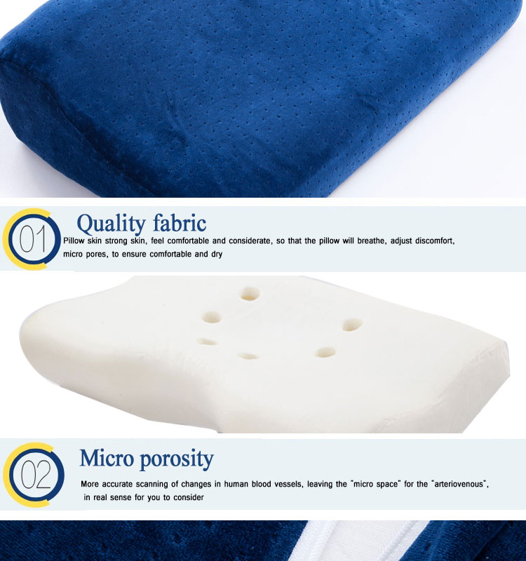 Modern Style Memory Foam Butterfly Sleeping Bed Pillow Plant Pattern for Neck Rest detail 7