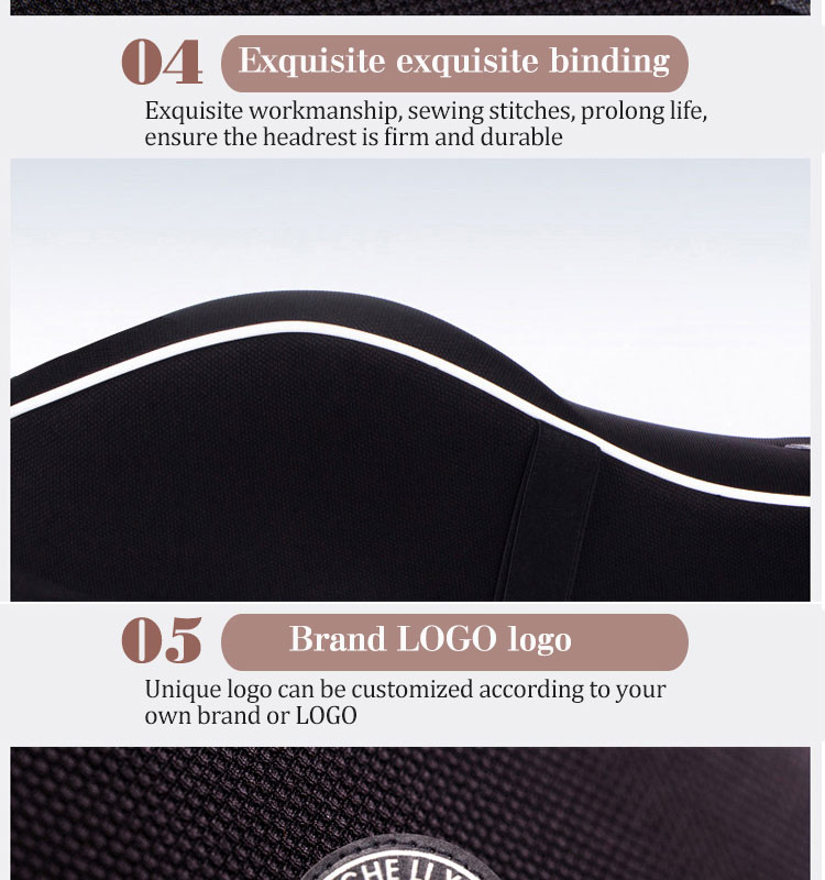 Comfortable Car Seat Memory Foam Head Rest Neck Rest Pillow for Pressure Relief detail 8