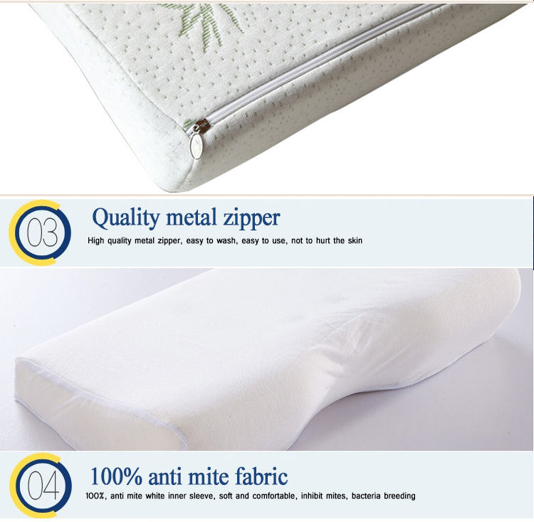 Ergonomic Adjustable Butterfly Shape Queen Size Memory Foam Orthopedic Sleeping Contour Pillow Solid Comfortable Stomach Back detail 5