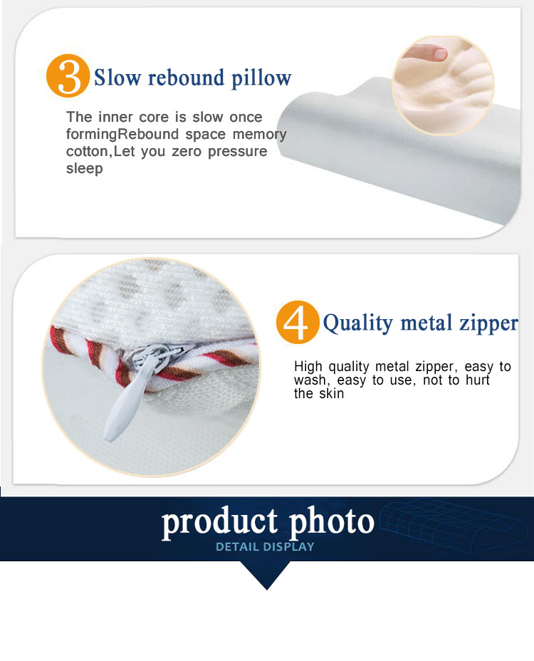 Ergonomic Contour Memory Foam Pillow Adjustable Orthopedic Sleeping Nursing Bed Pillow for Neck Pain Relief detail 7