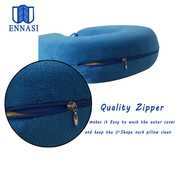 Cheap Wholesale Airplane Memory Foam Travel Pillow Neck Support Pillow detail 7