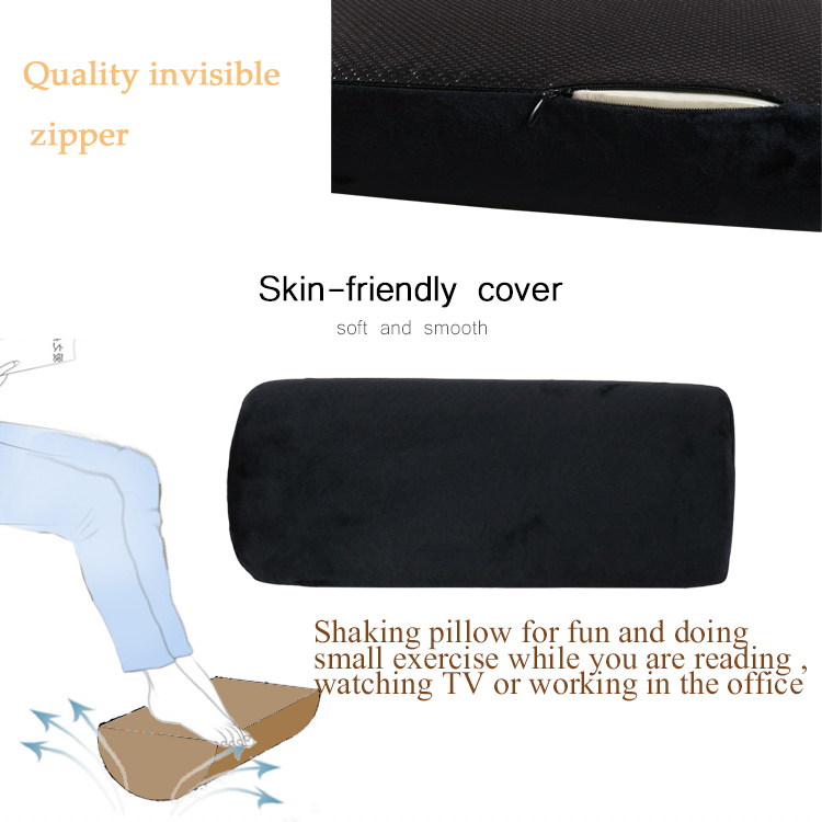 Half Moon Shape Pillow Lumbar Roll Bolster Memory Foam Foot Pillow Rest Cushion Under Desk or on Chair detail 5