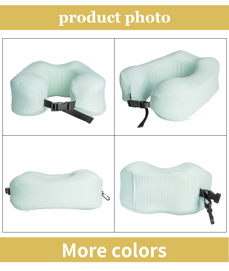Adjustable Custom Woven Cervical Neck Pillow Memory Foam Travel Rest Pillow for Car Comfortable and Supportive detail 8